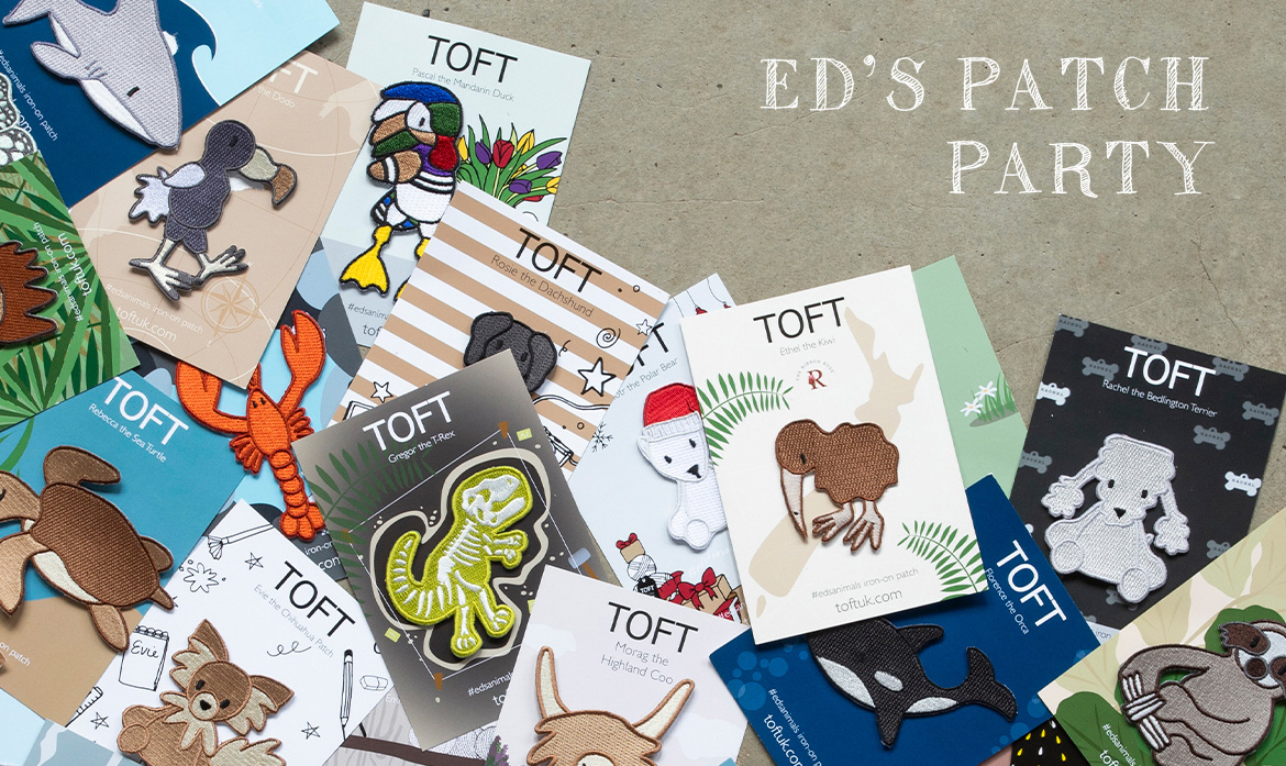 Ed's patch party TOFT collectable patches